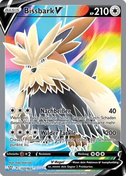 bissbark v 157/163 – Pokémon Kampfstile Karte