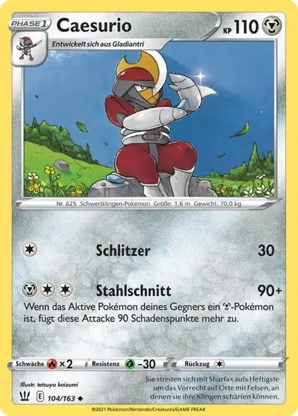 caesurio 104/163 – Pokémon Kampfstile Karte