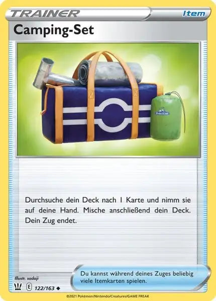 camping set 122/163 – Pokémon Kampfstile Karte
