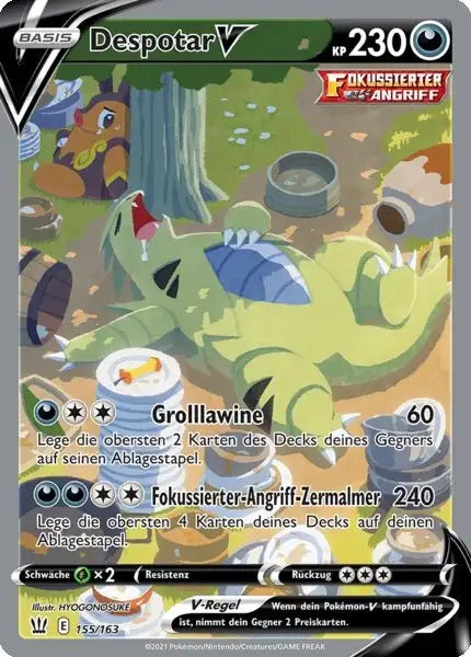 despotar v 155/163 – Pokémon Kampfstile Karte