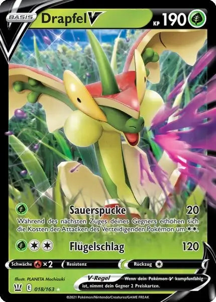 drapfel v 018/163 – Pokémon Kampfstile Karte