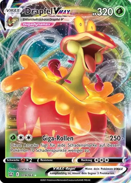 drapfel vmax 019/163 – Pokémon Kampfstile Karte