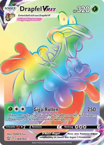 drapfel vmax 164/163 – Pokémon Kampfstile Karte