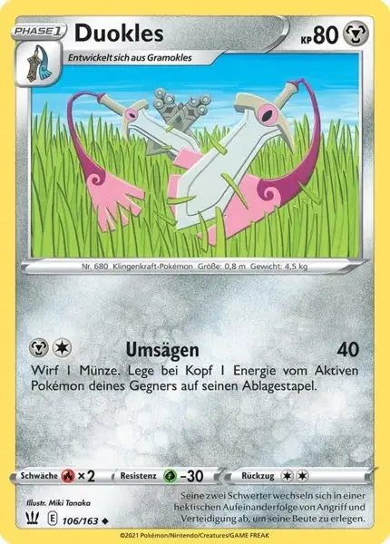 duokles 106/163 – Pokémon Kampfstile Karte