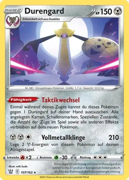 durengard 107/163 – Pokémon Kampfstile Karte