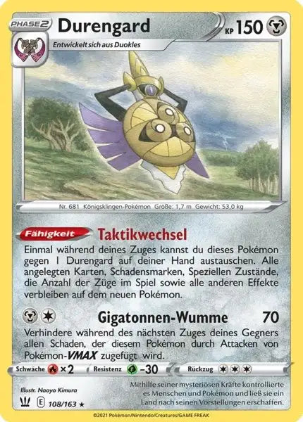 durengard 108/163 – Pokémon Kampfstile Karte