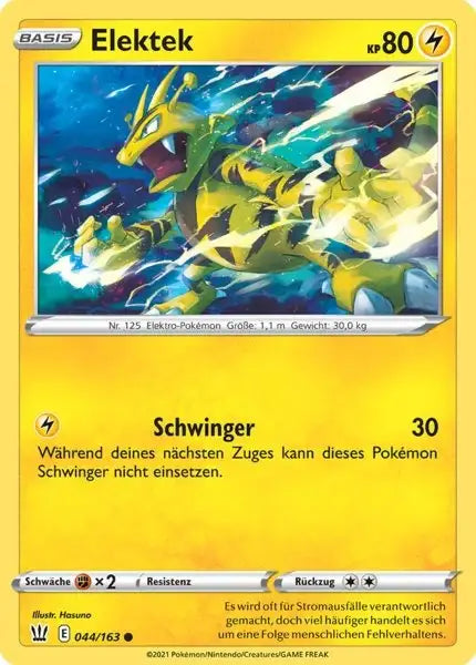elektek 044/163 – Pokémon Kampfstile Karte