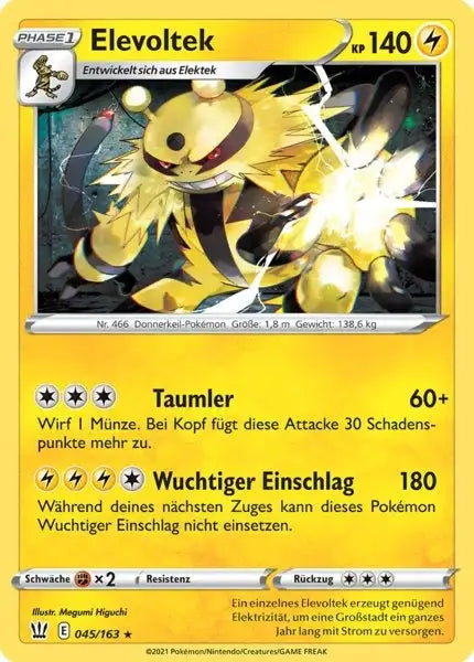 elevoltek 045/163 – Pokémon Kampfstile Karte