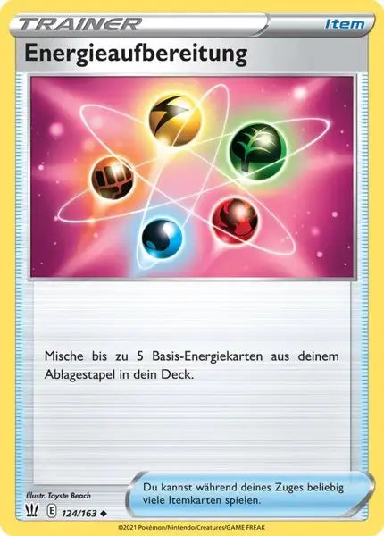 energieaufbereitung 124/163 – Pokémon Kampfstile Karte