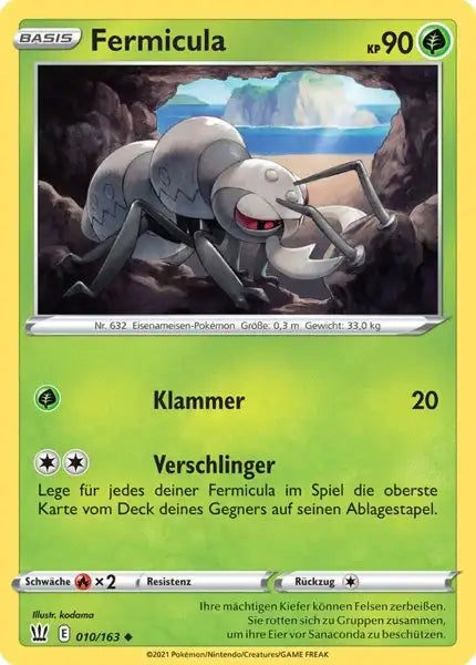 fermicula 010/163 – Pokémon Kampfstile Karte