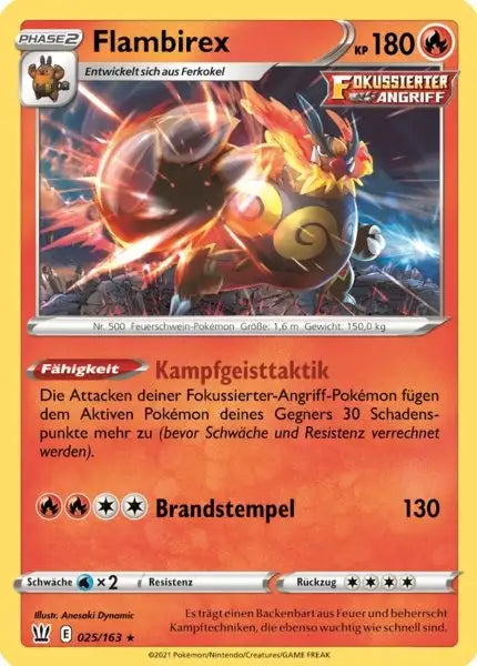flambirex 025/163 – Pokémon Kampfstile Karte