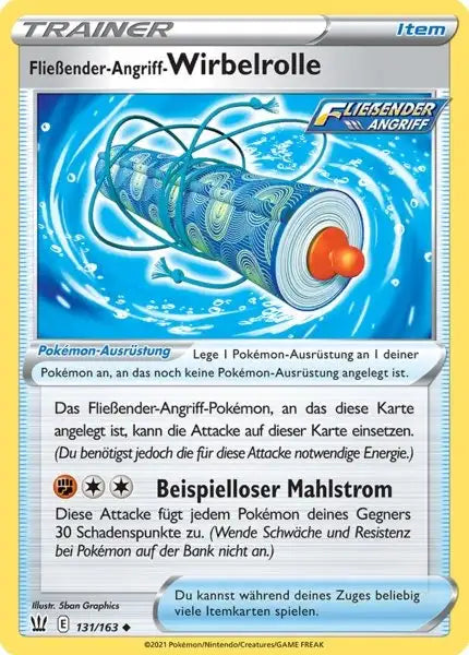 fliessender angriff wirbelrolle 131/163 – Pokémon Kampfstile Karte