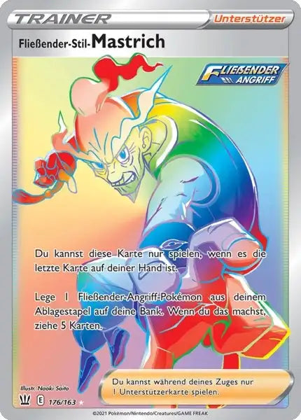 fliessender stil mastrich 176/163 – Pokémon Kampfstile Karte