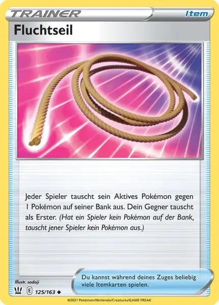 fluchtseil 125/163 – Pokémon Kampfstile Karte