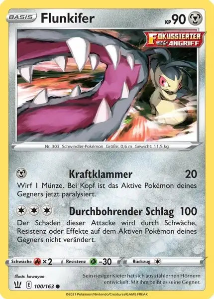 flunkifer 100/163 – Pokémon Kampfstile Karte