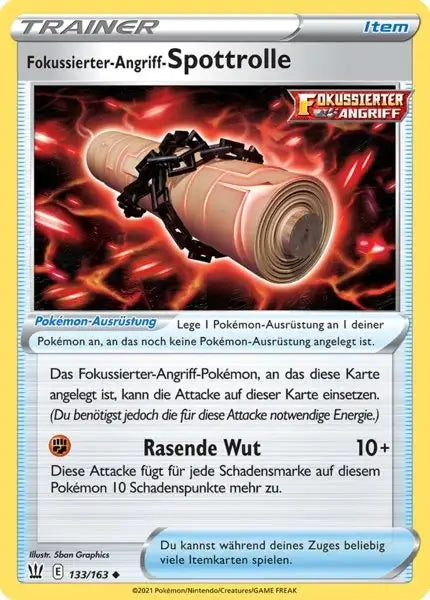 fokussierter angriff spottrolle 133/163 – Pokémon Kampfstile Karte