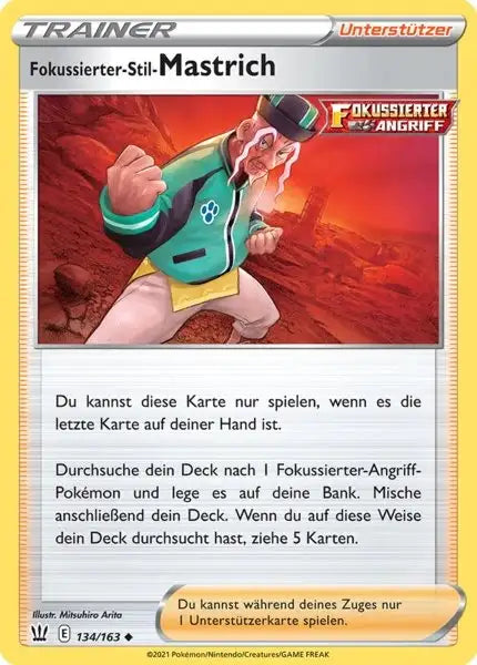 fokussierter stil mastrich 134/163 – Pokémon Kampfstile Karte