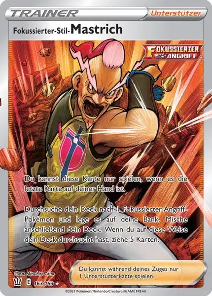 fokussierter stil mastrich 163/163 – Pokémon Kampfstile Karte