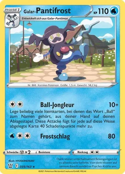 galar pantifrost 035/163 – Pokémon Kampfstile Karte