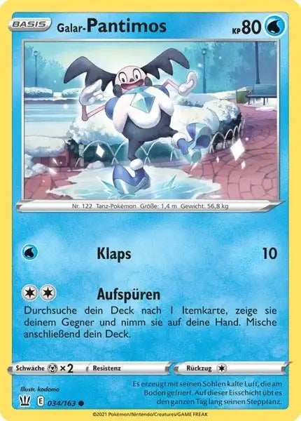 galar pantimos 034/163 – Pokémon Kampfstile Karte