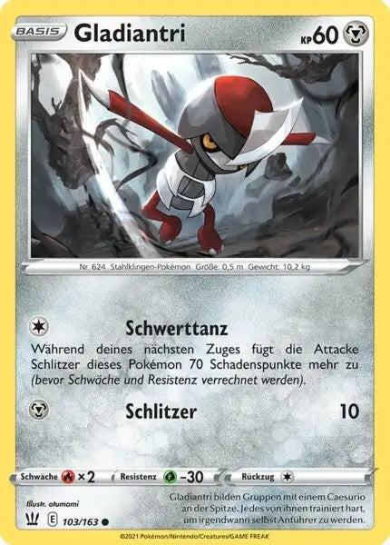 gladiantri 103/163 – Pokémon Kampfstile Karte