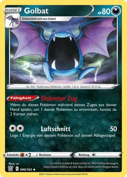 golbat 090/163 – Pokémon Kampfstile Karte