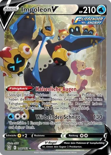 impoleon v 146/163 – Pokémon Kampfstile Karte