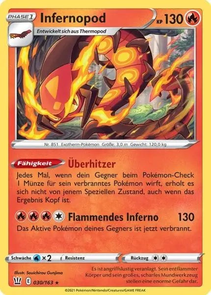 infernopod 030/163 – Pokémon Kampfstile Karte