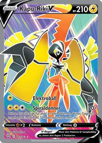 kapu riki v 147/163 – Pokémon Kampfstile Karte