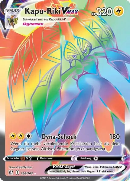 kapu riki vmax 166/163 – Pokémon Kampfstile Karte