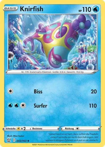 knirfish 043/163 – Pokémon Kampfstile Karte