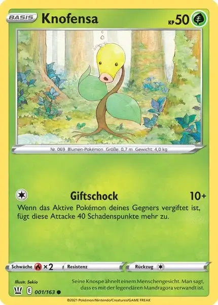 knofensa 001/163 – Pokémon Kampfstile Karte