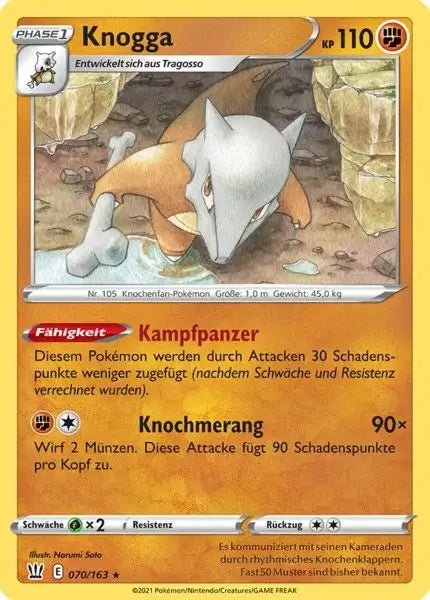knogga 070/163 – Pokémon Kampfstile Karte