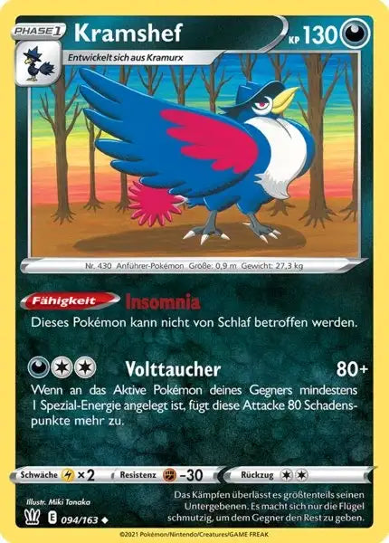 kramshef 094/163 – Pokémon Kampfstile Karte