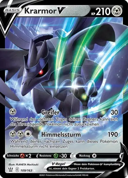 krarmor v 109/163 – Pokémon Kampfstile Karte