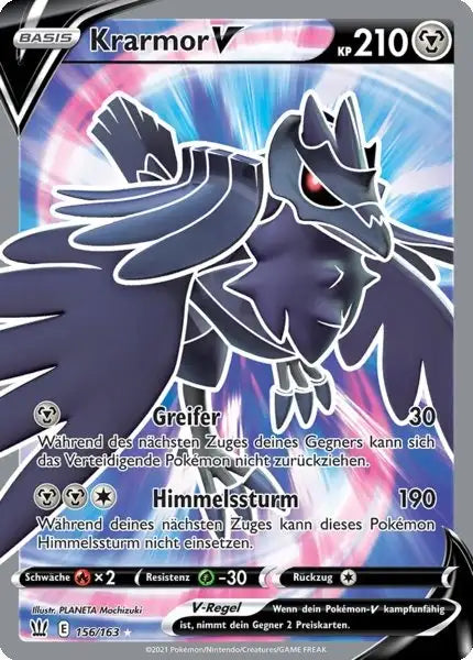 krarmor v 156/163 – Pokémon Kampfstile Karte
