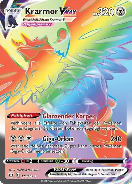 krarmor vmax 171/163 – Pokémon Kampfstile Karte