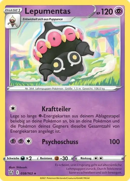 lepumentas 058/163 – Pokémon Kampfstile Karte