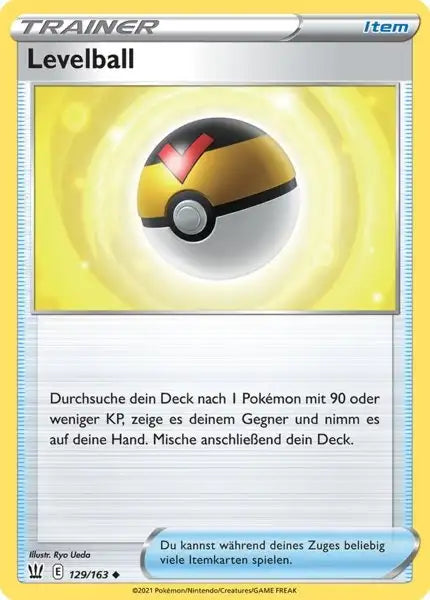 levelball 129/163 – Pokémon Kampfstile Karte