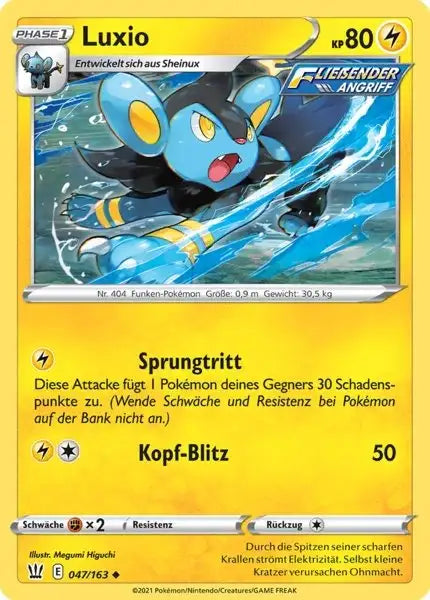 luxio 047/163 – Pokémon Kampfstile Karte