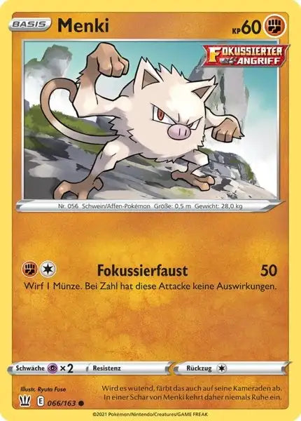 menki 066/163 – Pokémon Kampfstile Karte