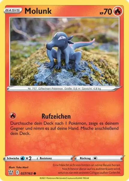 molunk 027/163 – Pokémon Kampfstile Karte