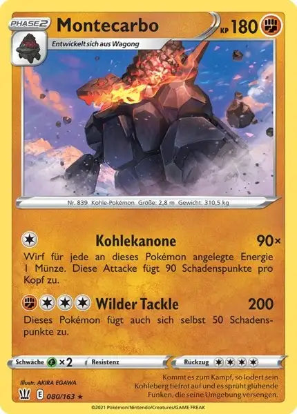 montecarbo 080/163 – Pokémon Kampfstile Karte