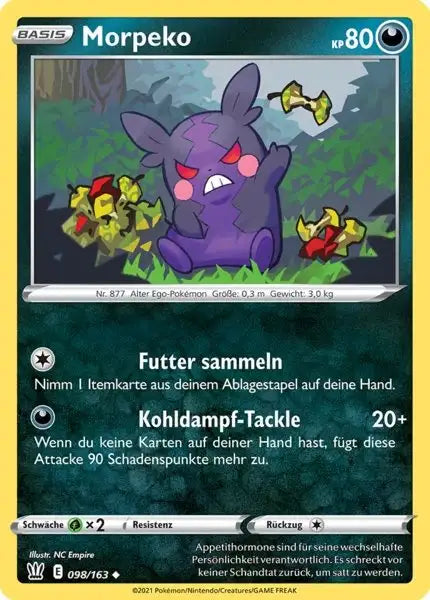 morpeko 098/163 – Pokémon Kampfstile Karte