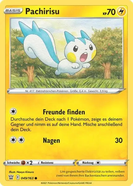 pachirisu 049/163 – Pokémon Kampfstile Karte