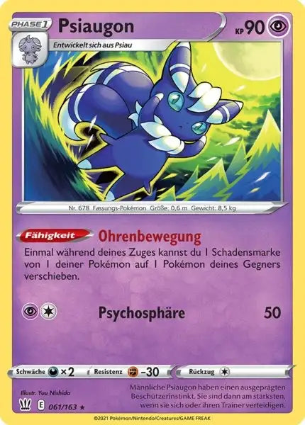 psiaugon 061/163 – Pokémon Kampfstile Karte