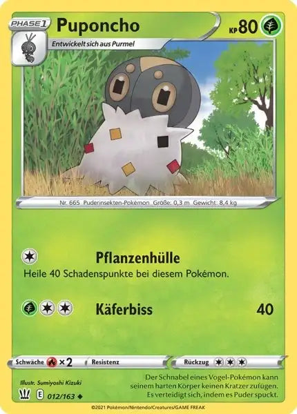 puponcho 012/163 – Pokémon Kampfstile Karte