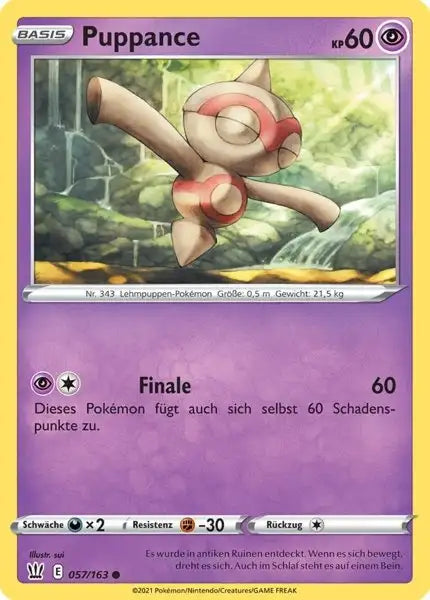 puppance 057/163 – Pokémon Kampfstile Karte