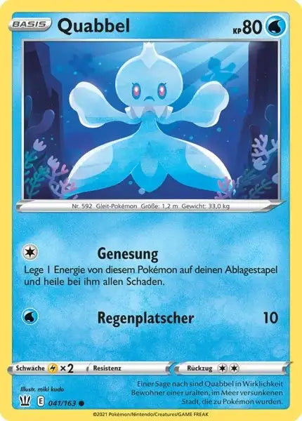 quabbel 041/163 – Pokémon Kampfstile Karte