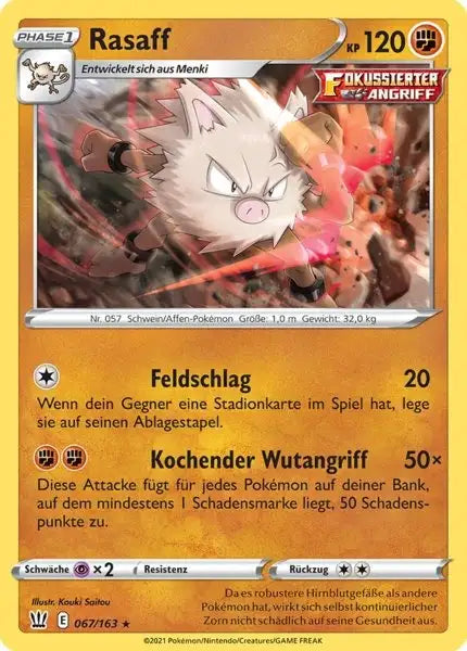 rasaff 067/163 – Pokémon Kampfstile Karte